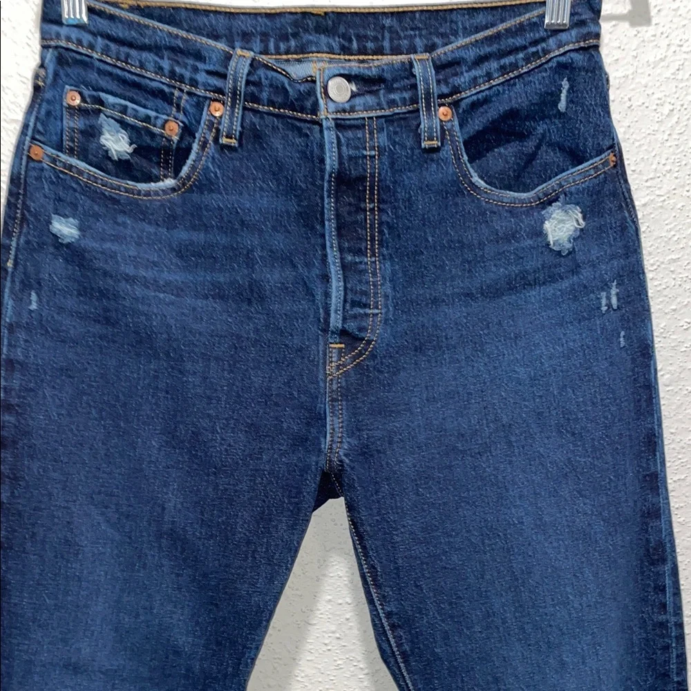 Levi's Dark Blue Straight Jeans - Picture 5 of 7